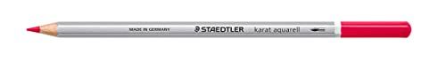 STAEDTLER Aquarel kleurpotloden karat aquarel, bordauxrood, wateroplosbare, zachte, kleurintensieve vulling, verschillende droog- en natstechnieken, 6 aquarelpotloden in kartonnen etui, 125-23