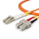 1aTTack.de 1x 5m OM2 LWL DX DUPLEX patchkabel LC/UPC - SC/UPC MM MULTIMODE - 50/125 µm LSZH oranje