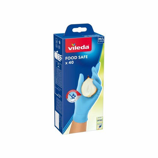 Vileda Food Safe Handschoenen - Blauw - Maat M - 12 x 40 Stuks