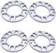 Solidchoice - Jeu de 4 élargisseurs de voie en aluminium 10mm Universel