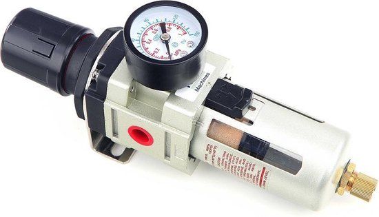 Vochtafscheider met manometer (1/4'' Opname) - HBM - 2 jaar garantie