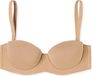 Schiesser Bandeau BH Unique Micro - met cups ook zonder bandjes - Dames Beha - maple beige