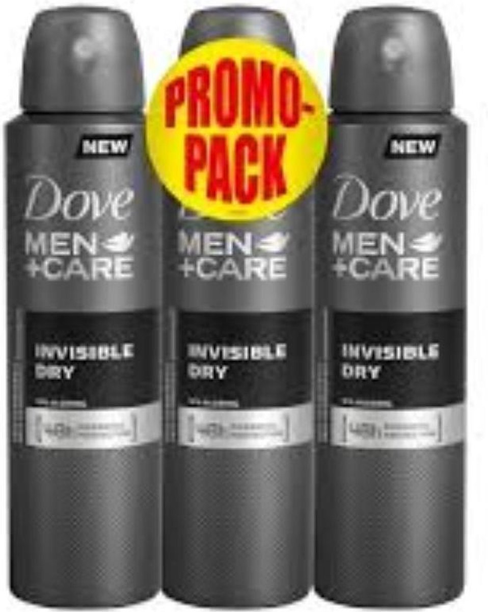 Dove Men+Care Dove Deospray Men + Care Invisivle Dry - Voordeelverpakking 3 x 150 ML