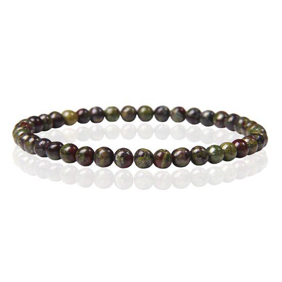 Memphis Natuursteen Armband - 4mm Dragon Bloodstone