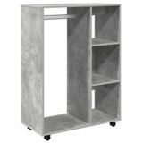 vidaXL Kledingkast 80x40x110 cm bewerkt hout betongrijs