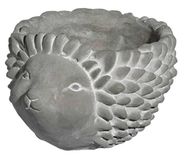 Classic Home and Garden Cement Buddies Indoor Outdoor Egel Planter, Grijs, Klein, 5.5"