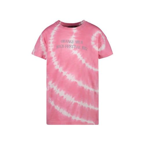 Cars tie-dye T-shirt KAJIA roze/wit