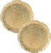 Décoration de Noël assiettes de présentation - 2x pièce - or - plastique - D33 cm - rond