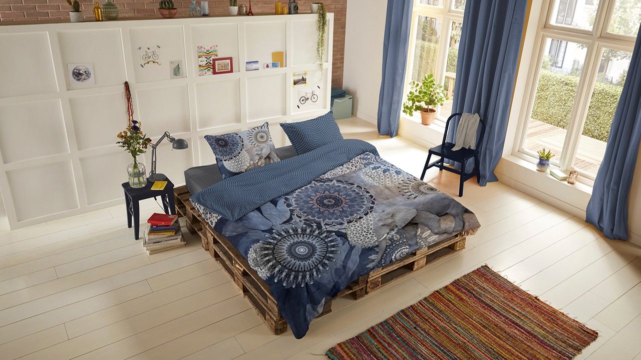 Hip Dekbedovertrek Bjirke - Blauw - 200x220 cm