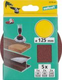 Wolfcraft Set schuurschijven met klittenband fixoflex, 5-delig, voor hout/metaal - 2216000