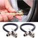 Bol Adaptateur de tuyau d'air pour pneus - Extension de valve d'air en caoutchouc - Gonfleur de pneus pour vélo moto voiture - Universel noir