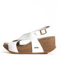 Bayton Sandalen met riem 'Rea' zwart / wit