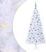 vidaXL Kunstkerstboom met 300 LED, Wit, 210 cm, PVC en Staal