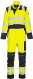 Portwest PW3 Vlamvertragende Modaflame Hi-Vis Overall FR507 - Geel/Zwart - XXL