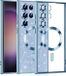 Techsuit Luxury Glitter Back Cover hoesje met MagSafe pour Samsung Galaxy S23 Ultra - Bleu clair