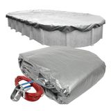 Robelle 551840-4-ROB Winter Ovale bovengronds zwembadafdekking, 5,5 x 12,2 m, 03 - Dura-Guard Zilver