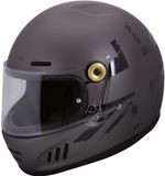 Merlin Revival Vintage Union Helm - Integraalhelm - Glasvezel - Grijs - XS (53-54 cm)