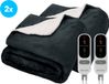 Auronic Elektrische Deken - 180 x 130 cm - Antraciet - Fleece - 9 Warmtestanden