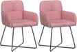 vidaXL Eetstoelen 2 stuks fluweel Roze 59 x 56,5 x 86 cm