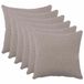 vidaXL Kussensloop Lichtgrijs 50 x 50 cm Bouclé (6 stuks)