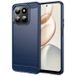 Honor Étui Honor 400 Smart/X7d 4G en TPU Brossé - Fibre de Carbone - Bleu