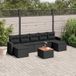Maison Exclusive - Ensemble de meubles de jardin 8 pièces avec canapé et coussins, noir, en polyrotin