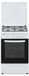 Boretti Cuisinière à gaz avec 4 brûleurs, four de 55 litres, blanc, gaz butane