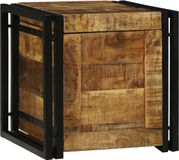 vidaXL Opbergbox Bruin en Zwart 40 x 40 x 40 cm Massief Mango Hout