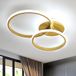 Comely Moderne LED Plafonnier, 42W 4700LM Ronde Gouden Plafondlamp, Aluminium LED Kroonluchter voor Woonkamer, Slaapkamer, Keuken (Koel Wit 6500K)