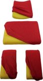 Merkloos / Sans marque Wan GmbH Stoelhoes Set - Stoelhoezen Kniebeschermers - Stoel Beschermen - 3 Delige Set - 4 Stuks - Rood