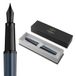 Parker Meridian Vulpen | Blauwe lak met zwarte accenten | Fijne penpunt | Handschriftpennen & Schrijfwaren | Blue Ink | Luxe Cadeaudoos