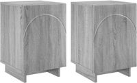 vidaXL Nachtkastje Grijs Sonoma Bewerkt hout 33,5 x 34,5 x 50 cm