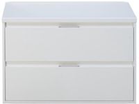 BES LED Porto Badmeubelset 90 cm - Wit Hoogglans - Wastafelbovenblad Wit Hoogglans