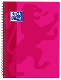 Oxford Classic spiraalboek, kunststof, geruit, 4 x 4, fuchsia
