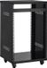 Vevor 16U AV-rack, 90,7 kg, thuisstudio-rack met vergrendelbare wielen, open frame serverkast, geventileerd ontwerp, voor montage van 482 mm audio-, video-, muziek- en IT-apparatuur