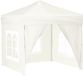 vidaXL Partytent inklapbaar met zijwanden 2x2 m crèmekleurig