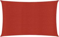 vidaXL Zonnezeil 160 g/m² 2,5x5 m HDPE Rood