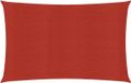 vidaXL Zonnezeil 160 g/m² 2,5x5 m HDPE Rood