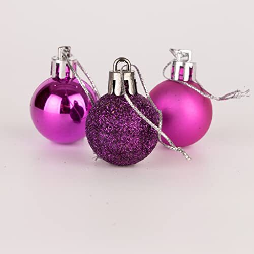 SHATCHI 30mm/12 stuks kerstballen onbreekbaar paars, kerstboom decoraties bal ornamenten ballen kerst opknoping decoraties vakantie decor - glanzend, mat, glitter