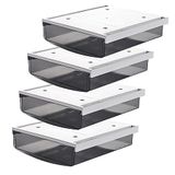 Tuka-lades, Set van 4 onderbureauladen, 3,5 l, 24 x 21 x 8 cm, verborgen onder bureau, zwart