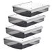 Tuka-lades, Set van 4 onderbureauladen, 3,5 l, 24 x 21 x 8 cm, verborgen onder bureau, zwart