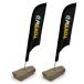 Crawler Park Vlaggen Toyswd 23 cm 2 unités pour RC 1/24 & 1/18 noir