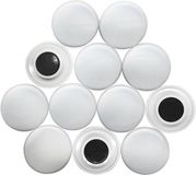 First4magnets Grote witte mededelings-/planningsmagneet (40 mm diameter x 8 mm hoog) (1 verpakking van 12), metaal, zilver