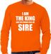 Bellatio Decorations Shoppartners Bv Koningsdag sweater I am the King oranje - heren - Kingsday outfit / kleding / trui XXL