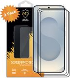 MobyDefend 3-Pack Screenprotectors - Gehard Glas - Zwarte Randen - Geschikt voor Samsung Galaxy S25