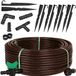 sarcia.eu Watermil Drip Systeem Druppelslang Druppelbuis Bruine Druppelleiding voor besproeien van bloemperken en plantrijen, waterbesparing 16mm / 2.0 LPH Druppelafstand 33 cm / 25 m + accessoire
