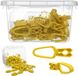 KADAX Pince à linge, 50 x pinces en plastique robuste, pinces à chaussettes colorées, pinces résistantes au vent pour l'intérieur et l'extérieur (jaune)