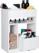 Merkloos Relaxdays HLP badkamer- en keukenwagen, 55 x 38,5 x 23 cm, multifunctioneel meubel, trolley met wielen, wit, houtvezel