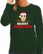 Bellatio Decorations Dames Kersttrui Uil Groen S