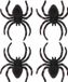 Chaks Nep spinnen 13 cm - zwart/bruin gestreept - 4x stuks - Horror/griezel thema decoratie beestjes